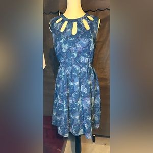 Forever 21 blue floral dress. 088